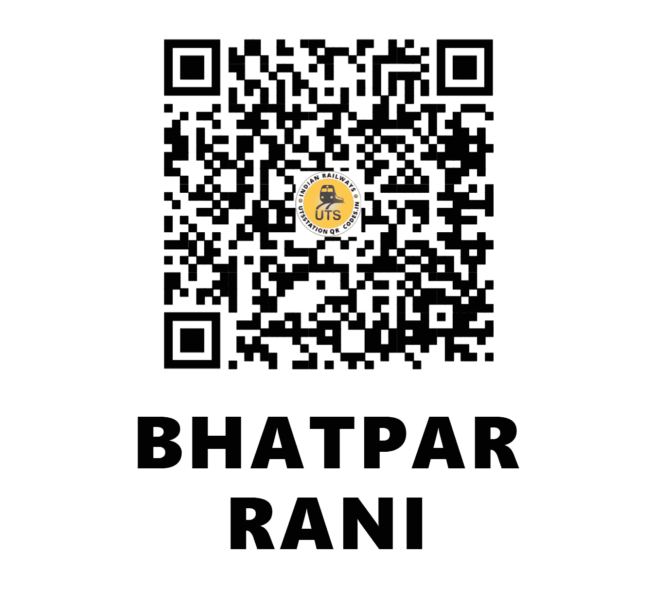 UTS QR Code for BHATPAR RANI - BHTR (NE - UTTAR PRADESH)